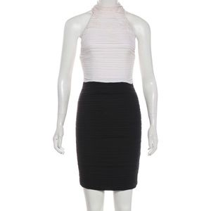 NWT White and black Alice + Olivia silk dress